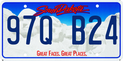 SD license plate 97QB24