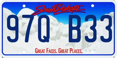 SD license plate 97QB33