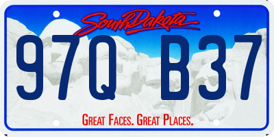 SD license plate 97QB37