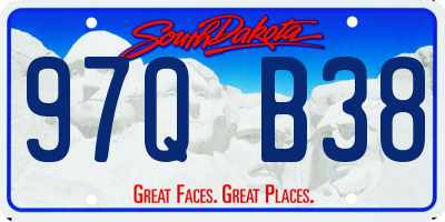 SD license plate 97QB38