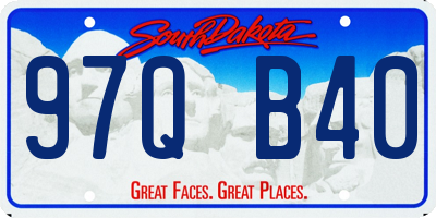 SD license plate 97QB40