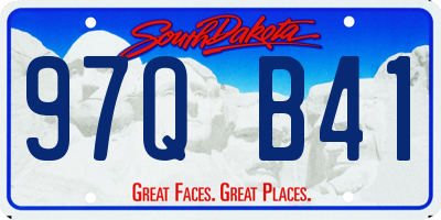 SD license plate 97QB41
