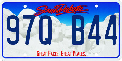 SD license plate 97QB44