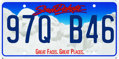SD license plate 97QB46