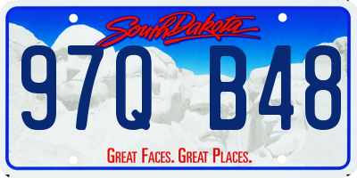 SD license plate 97QB48