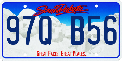 SD license plate 97QB56