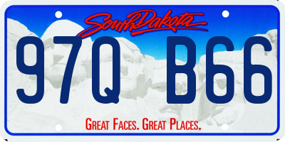 SD license plate 97QB66