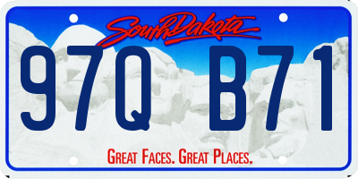 SD license plate 97QB71