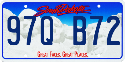 SD license plate 97QB72