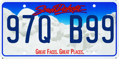 SD license plate 97QB99