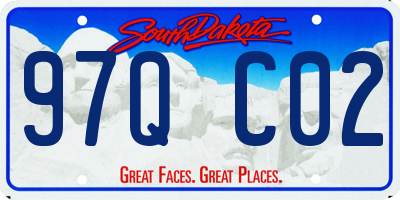 SD license plate 97QC02