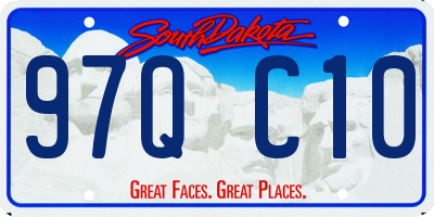 SD license plate 97QC10
