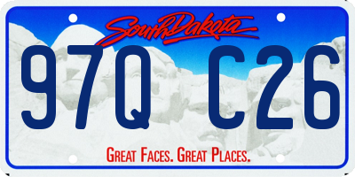 SD license plate 97QC26