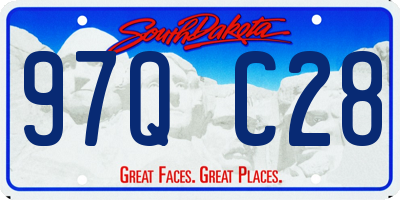 SD license plate 97QC28