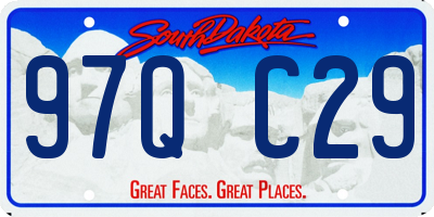 SD license plate 97QC29