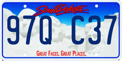 SD license plate 97QC37