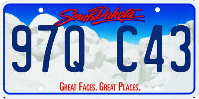 SD license plate 97QC43