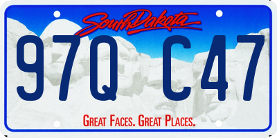 SD license plate 97QC47