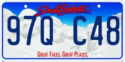 SD license plate 97QC48