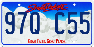 SD license plate 97QC55