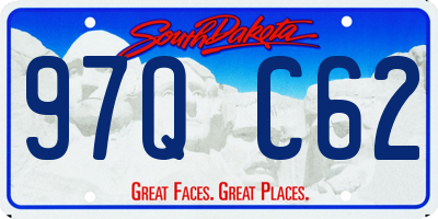 SD license plate 97QC62