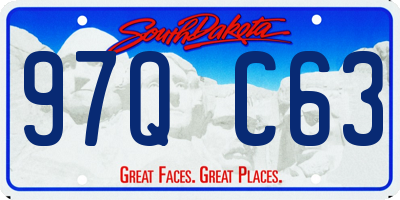 SD license plate 97QC63