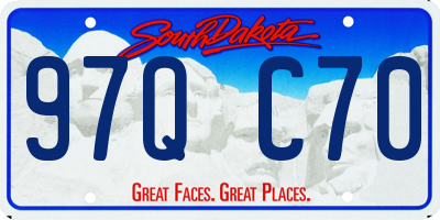 SD license plate 97QC70