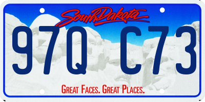 SD license plate 97QC73