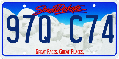 SD license plate 97QC74