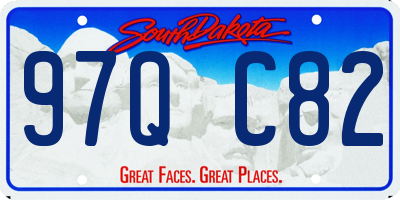 SD license plate 97QC82