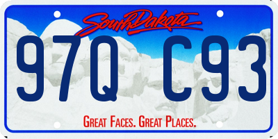 SD license plate 97QC93