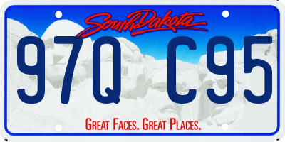 SD license plate 97QC95