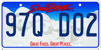 SD license plate 97QD02
