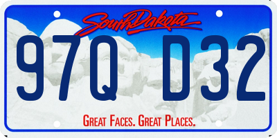 SD license plate 97QD32