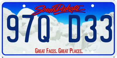 SD license plate 97QD33