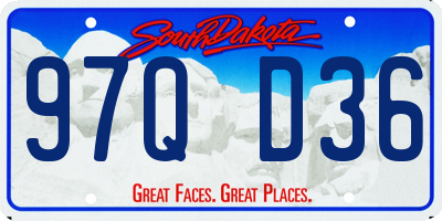 SD license plate 97QD36