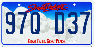 SD license plate 97QD37