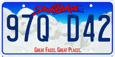 SD license plate 97QD42