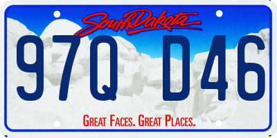SD license plate 97QD46