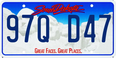 SD license plate 97QD47