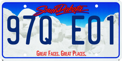 SD license plate 97QE01
