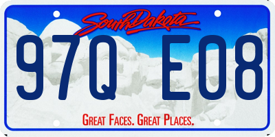 SD license plate 97QE08