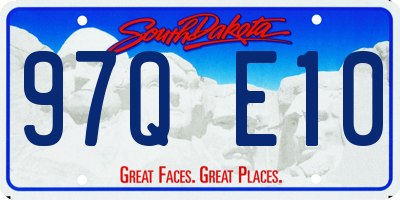 SD license plate 97QE10