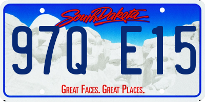 SD license plate 97QE15