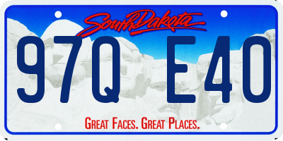 SD license plate 97QE40