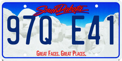 SD license plate 97QE41