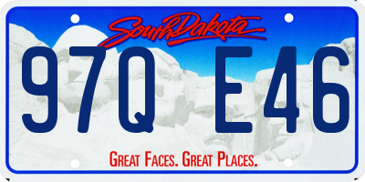 SD license plate 97QE46