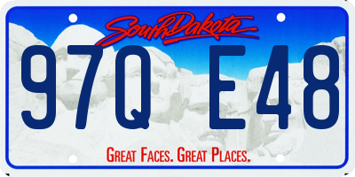 SD license plate 97QE48
