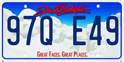 SD license plate 97QE49