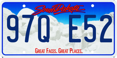 SD license plate 97QE52